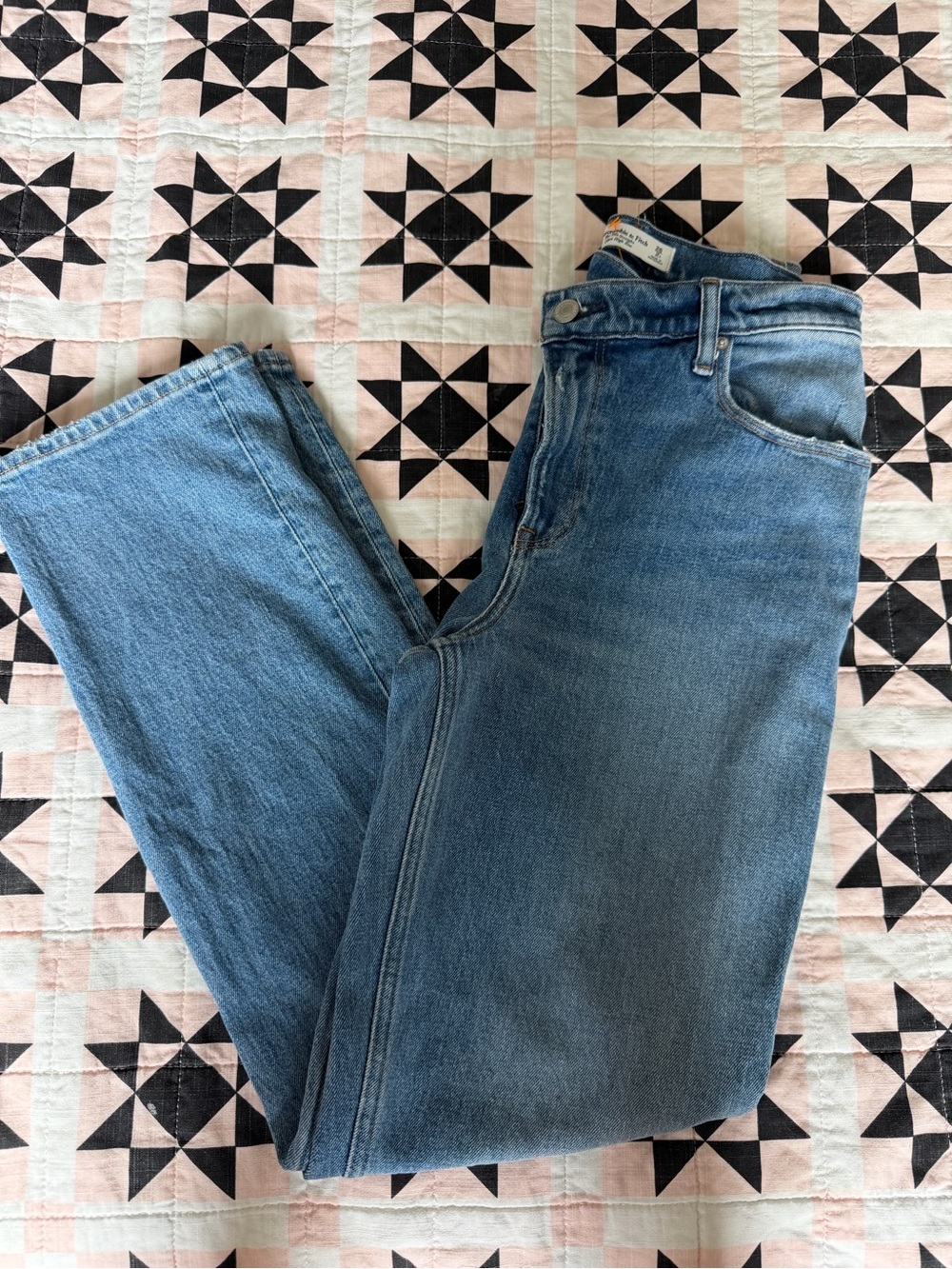 Abercrombie & Fitch Light Wash Straight Leg Jeans